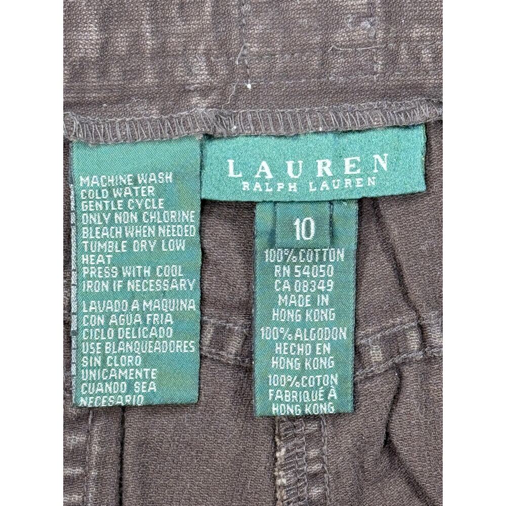 Lauren Ralph Lauren Brown Carpenter Utility Pants 10 - Picture 2 of 6